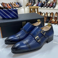 DANIEL WAFER – Chaussures Homme Monk Strap en Cuir Véritable