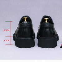 XXCZDOU, Chaussures Homme Rétro 2025 – Cuir Véritable de Luxe, Handmade, Style Britannique Élégant, Plateforme Confortable – Idéal Mariage & Soirée