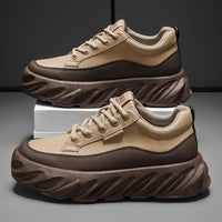 Men's Thick Sole Casual Shoes - Fashionable, Low-Top, Non-Slip, Comfortable Outdoor Sneakers