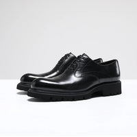 Men's Spring & Autumn Shoes - Genuine Leather Oxford Shoes with Thick Sole, Business & Casual Elegance