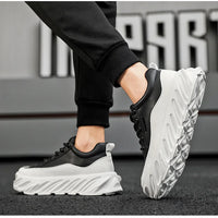 Men's Thick Sole Casual Shoes - Fashionable, Low-Top, Non-Slip, Comfortable Outdoor Sneakers