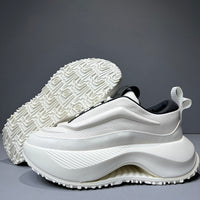 EuroLift – Men's Leather Sneakers with Thick Sole
