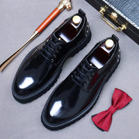 YETTIES Derby Classique – Chaussures Homme en Cuir Véritable