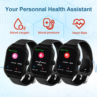 LAXASFIT™ 2.01'' – Smartwatch Connected Health & Sport | IPS HD Screen | Bluetooth 5.2 | Calls & Voice Assistant, Men/Women