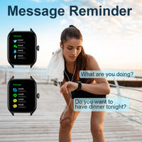 LAXASFIT™ 2.01'' – Smartwatch Connected Health & Sport | IPS HD Screen | Bluetooth 5.2 | Calls & Voice Assistant, Men/Women