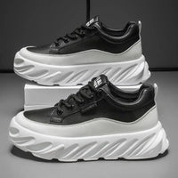 Men's Thick Sole Casual Shoes - Fashionable, Low-Top, Non-Slip, Comfortable Outdoor Sneakers