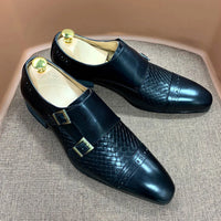 DANIEL WAFER – Chaussures Homme Monk Strap en Cuir Véritable