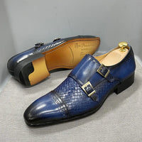 DANIEL WAFER – Chaussures Homme Monk Strap en Cuir Véritable