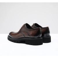 Men's Spring & Autumn Shoes - Genuine Leather Oxford Shoes with Thick Sole, Business & Casual Elegance