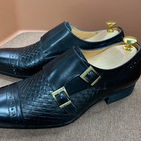 DANIEL WAFER – Chaussures Homme Monk Strap en Cuir Véritable