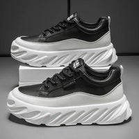 Men's Thick Sole Casual Shoes - Fashionable, Low-Top, Non-Slip, Comfortable Outdoor Sneakers