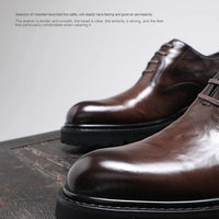 Men's Spring & Autumn Shoes - Genuine Leather Oxford Shoes with Thick Sole, Business & Casual Elegance