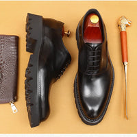 "Oxford Classico – Chaussures Homme en Cuir Véritable 4 cm Élégance Britannique"