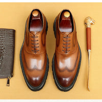 "Oxford Classico – Chaussures Homme en Cuir Véritable 4 cm Élégance Britannique"
