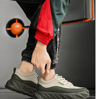 Men's Thick Sole Casual Shoes - Fashionable, Low-Top, Non-Slip, Comfortable Outdoor Sneakers