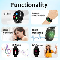 LAXASFIT™ 2.01'' – Smartwatch Connected Health & Sport | IPS HD Screen | Bluetooth 5.2 | Calls & Voice Assistant, Men/Women