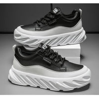 Men's Thick Sole Casual Shoes - Fashionable, Low-Top, Non-Slip, Comfortable Outdoor Sneakers