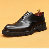 "Oxford Classico – Chaussures Homme en Cuir Véritable 4 cm Élégance Britannique"