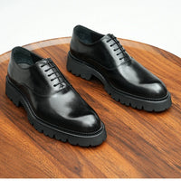 "Oxford Classico – Chaussures Homme en Cuir Véritable 4 cm Élégance Britannique"