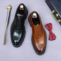 "Oxford Classico – Chaussures Homme en Cuir Véritable 4 cm Élégance Britannique"