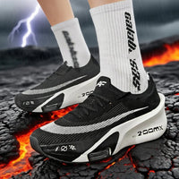 Chaussures de course unisexes – Plaque carbone, respirantes et ultralégères