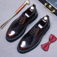 YETTIES Derby Classique – Chaussures Homme en Cuir Véritable