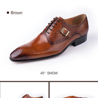 YAOLIDA Prestige Oxford – Men's Genuine Leather Wedding; Business Shoes