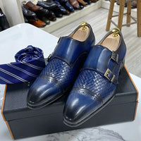 DANIEL WAFER – Chaussures Homme Monk Strap en Cuir Véritable