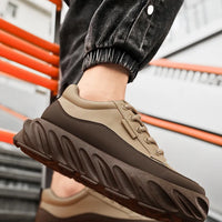 Men's Thick Sole Casual Shoes - Fashionable, Low-Top, Non-Slip, Comfortable Outdoor Sneakers