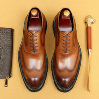 "Oxford Classico – Chaussures Homme en Cuir Véritable 4 cm Élégance Britannique"