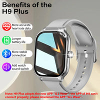 LAXASFIT™ 2.01'' – Smartwatch Connected Health & Sport | IPS HD Screen | Bluetooth 5.2 | Calls & Voice Assistant, Men/Women