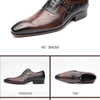 ASIMAYA Luxury Brogue – Genuine Leather Men's Shoes