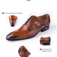 YAOLIDA Prestige Oxford – Men's Genuine Leather Wedding; Business Shoes