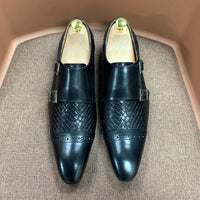 DANIEL WAFER – Chaussures Homme Monk Strap en Cuir Véritable