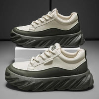 Men's Thick Sole Casual Shoes - Fashionable, Low-Top, Non-Slip, Comfortable Outdoor Sneakers
