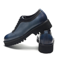 Chaussures Oxford Homme Élégantes en Cuir Véritable – Talon Réhaussant, Bout Rond, Style Bureau et Casual