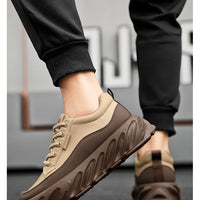 Men's Thick Sole Casual Shoes - Fashionable, Low-Top, Non-Slip, Comfortable Outdoor Sneakers