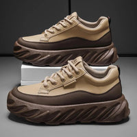 Men's Thick Sole Casual Shoes - Fashionable, Low-Top, Non-Slip, Comfortable Outdoor Sneakers