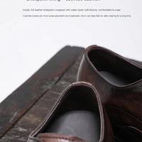 Men's Spring & Autumn Shoes - Genuine Leather Oxford Shoes with Thick Sole, Business & Casual Elegance