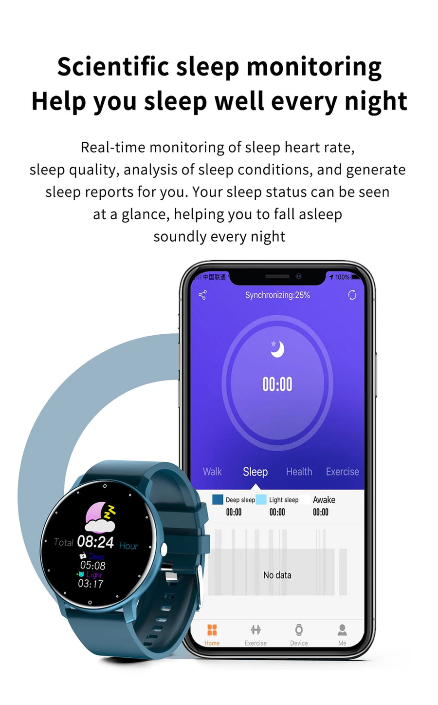 LIGE BW0223™ – Sports Smartwatch; Men's/Women's Health