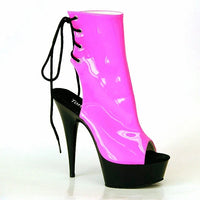 Women's summer shoes - 15 cm heel, open toe, laces and colorful design