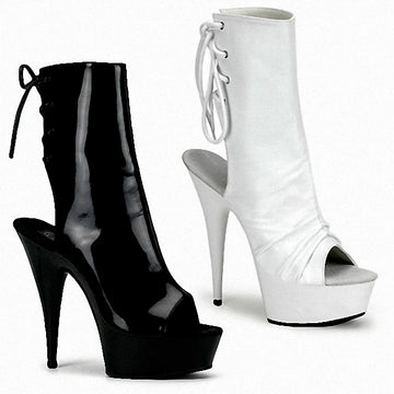 Women's summer shoes - 15 cm heel, open toe, laces and colorful design