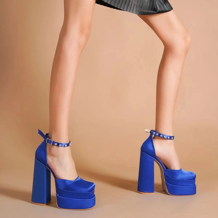 Sandales Femme à Talons Fins 8 cm+ – Design Slip-On Velours Élégant | AHMED ABDI 9116-1