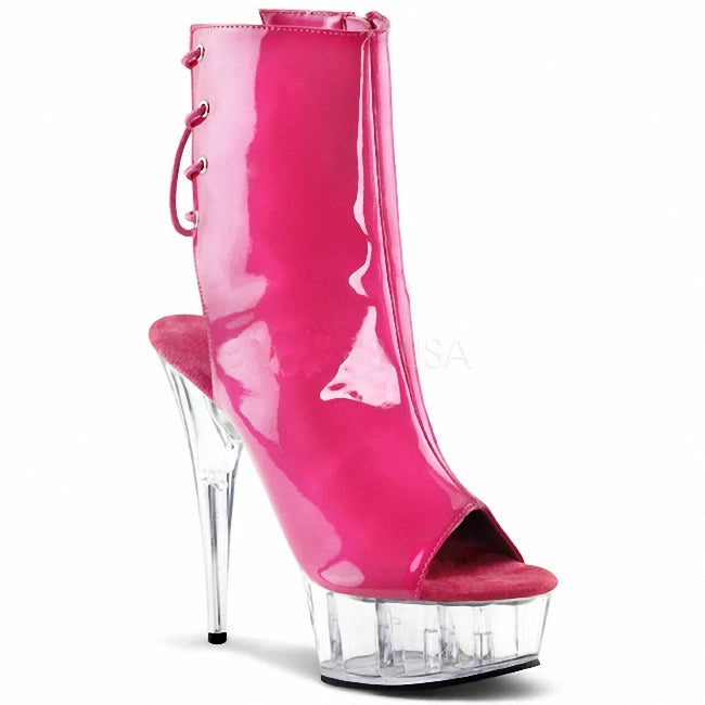 Women's summer shoes - 15 cm heel, open toe, laces and colorful design