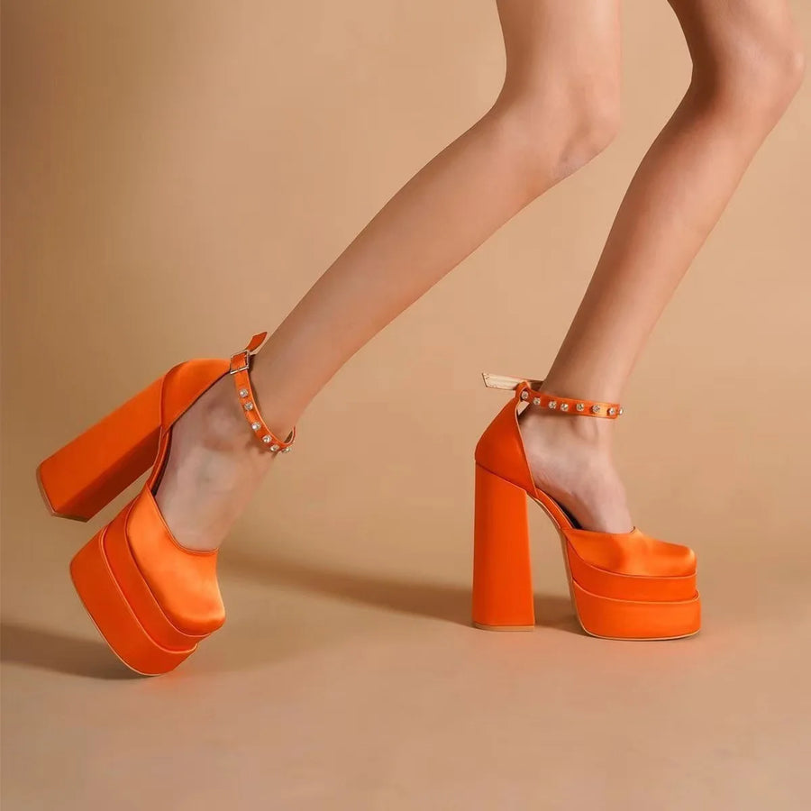 Sandales Femme à Talons Fins 8 cm+ – Design Slip-On Velours Élégant | AHMED ABDI 9116-1