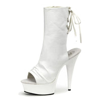 Women's summer shoes - 15 cm heel, open toe, laces and colorful design