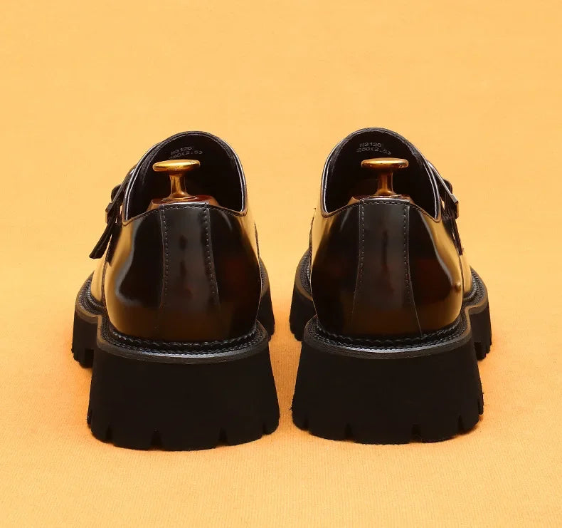 Oxford Homme de Luxe en Cuir Verni Italien – Chaussures Élevées à la Main, Élégantes & Confortables pour Mariage et Affaires