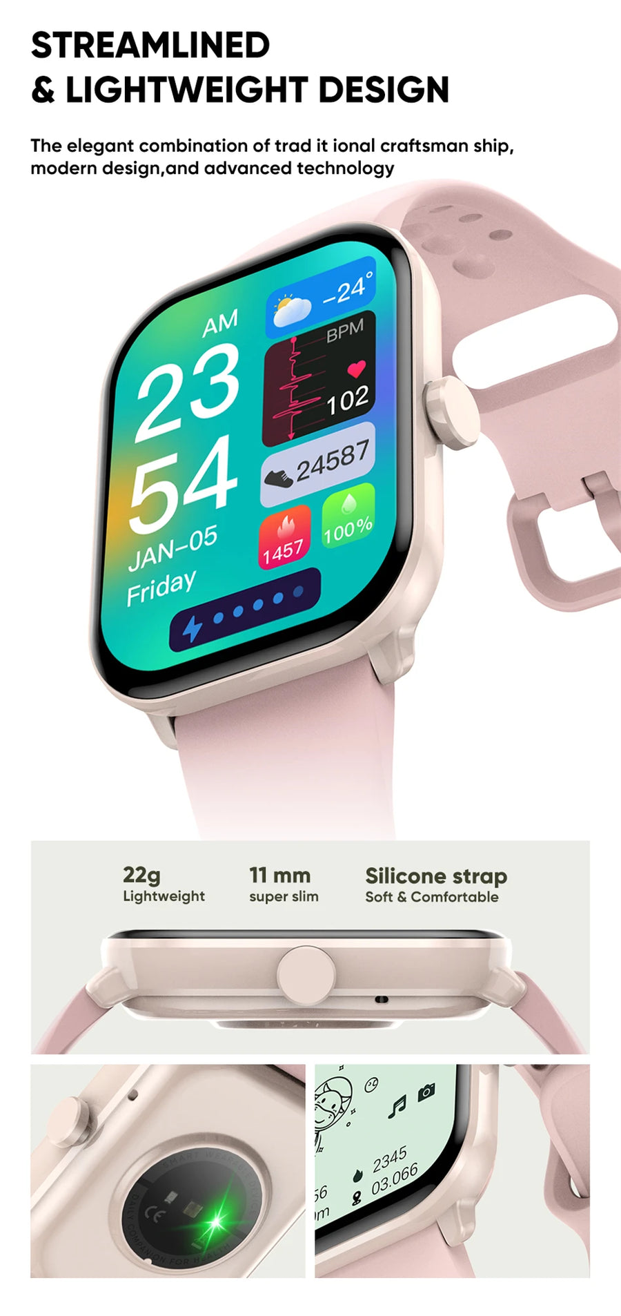 Montre Connectée BOXUXING Watch 5 Global