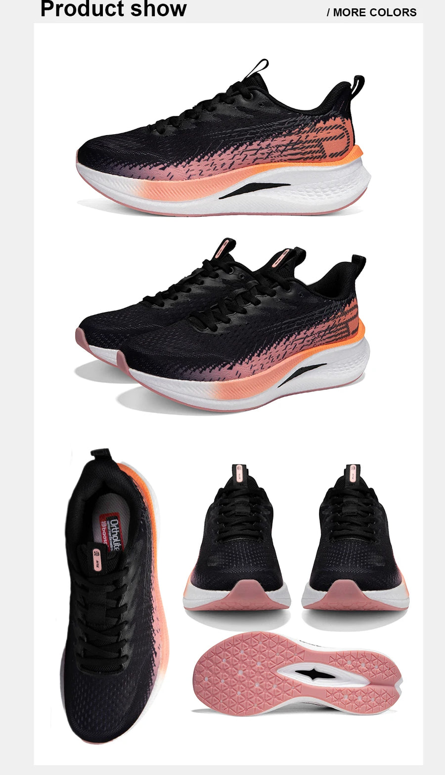 Baasploa H1072 – Chaussures de running femme respirantes et élévatrices