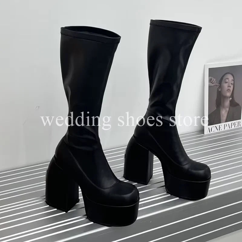 Women's 16cm Heel Boots - High, Waterproof and Sexy